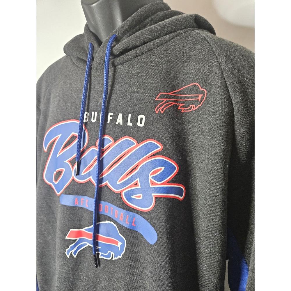 Buffalo BIlls Men's Size Medium Gray Hoodie NFL Team Apparel Football New
